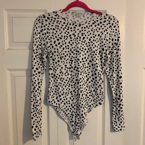 Size small black and white bodysuit